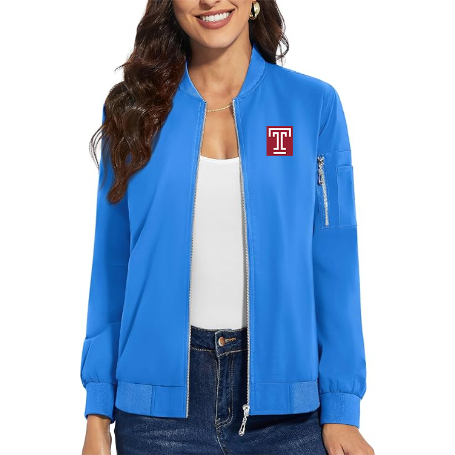 Women's Temple Owls Premium Bomber Jacket Outerwear
